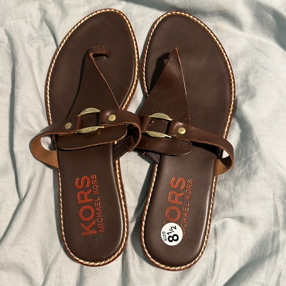Michael Kors Sandals Brown Size 8.5 - Picture 1 of 3
